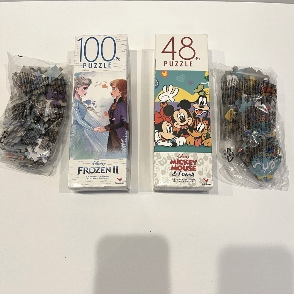 Disney Mickey Mouse & Friends 48 Piece Puzzle Ages 6+ & Frozen II 100 Pc Puzzles
